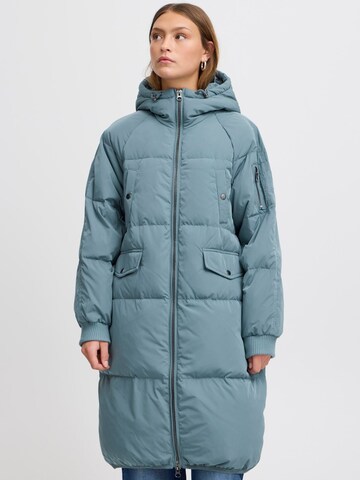 Cappotto invernale 'Bunala' di ICHI in blu: frontale