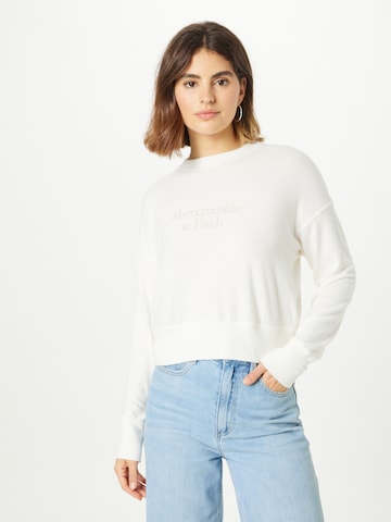 Tricou de la Abercrombie & Fitch pe alb: față