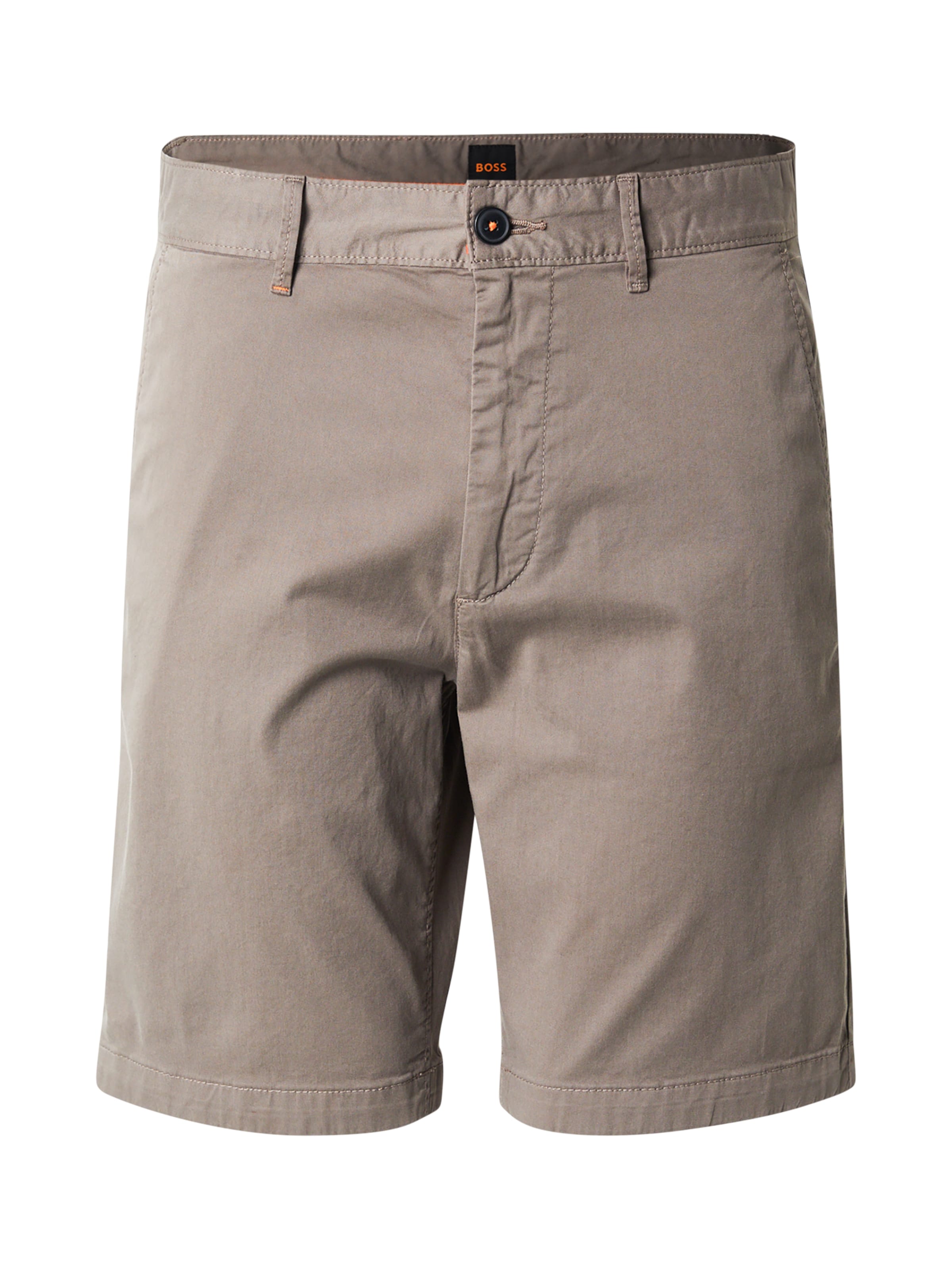 BOSS - Slimfit Calças chino em bege: frente