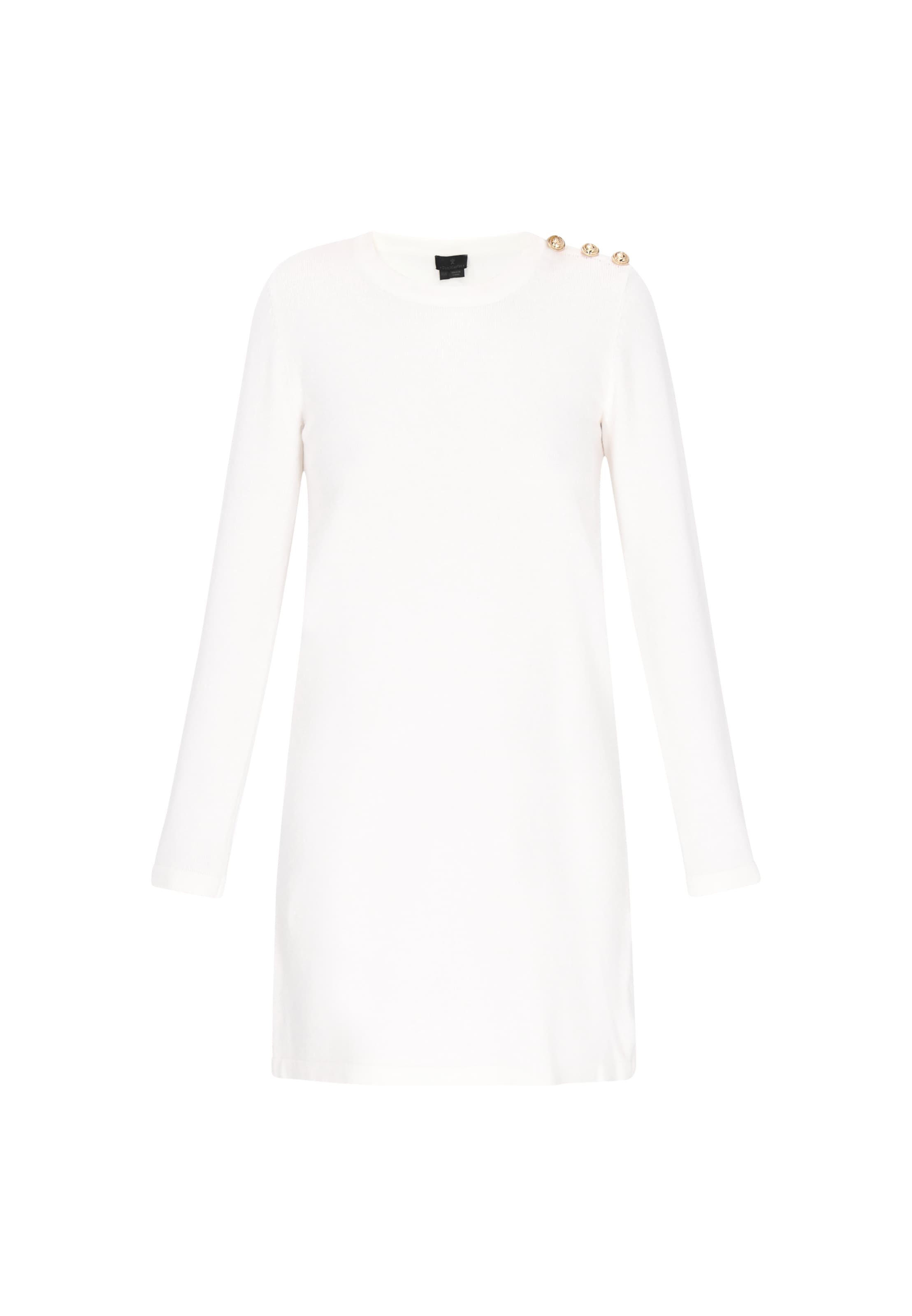 DreiMaster Klassik Knitted dress in White: front