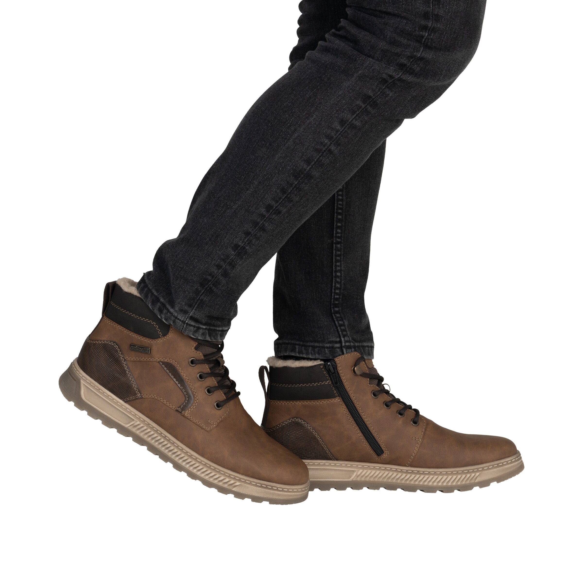 Bottines à lacets Rieker en marron