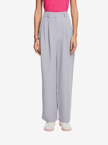 ESPRIT Wide leg Bandplooibroek in Lila: voorkant