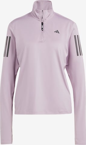 ADIDAS PERFORMANCE Athletic Sweatshirt 'Own The Run' in Purple: front