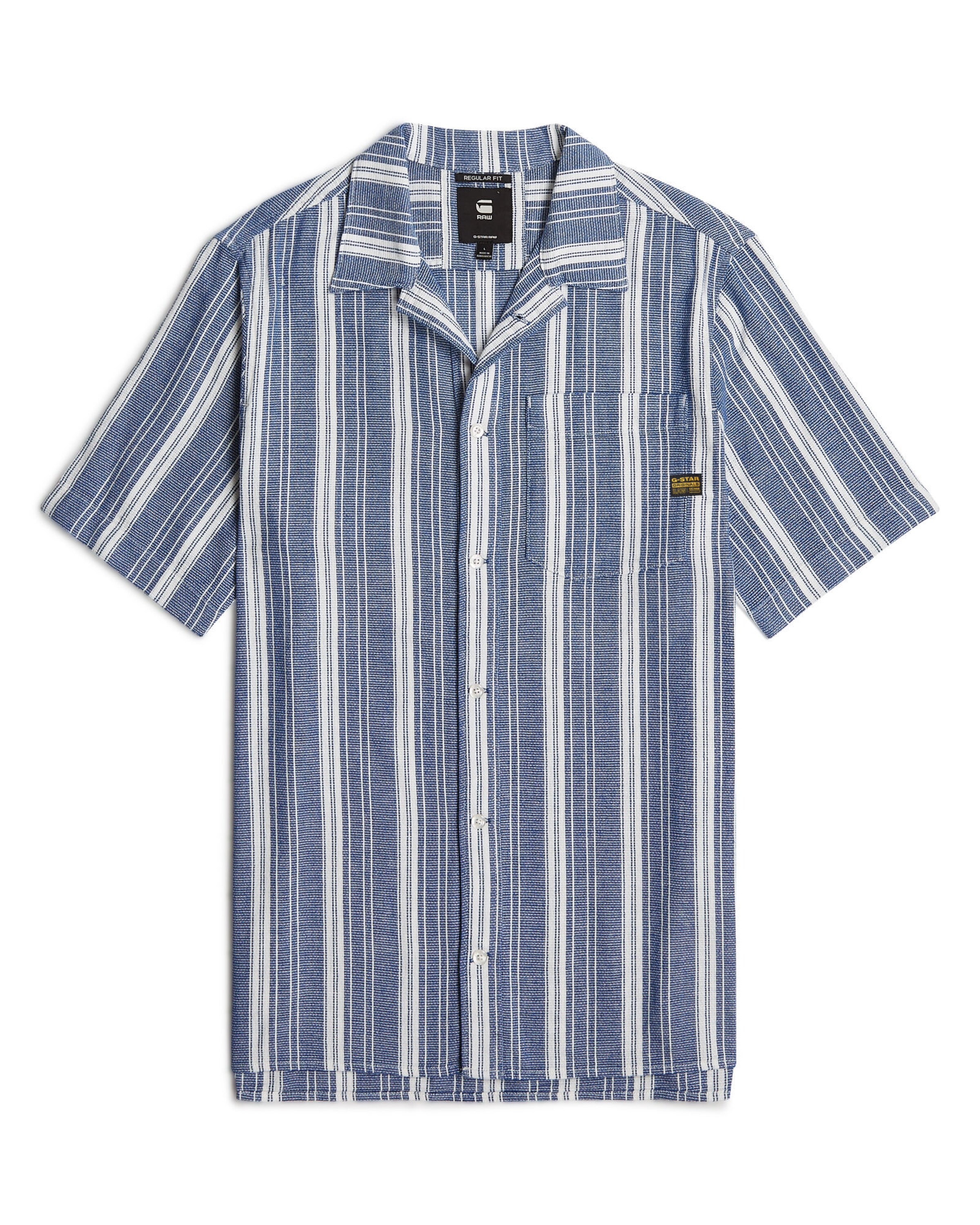 G-STAR Regular fit Button Up Shirt in Blue: front