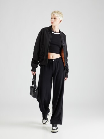 ONLY Wide leg Broek 'LEILA' in Zwart