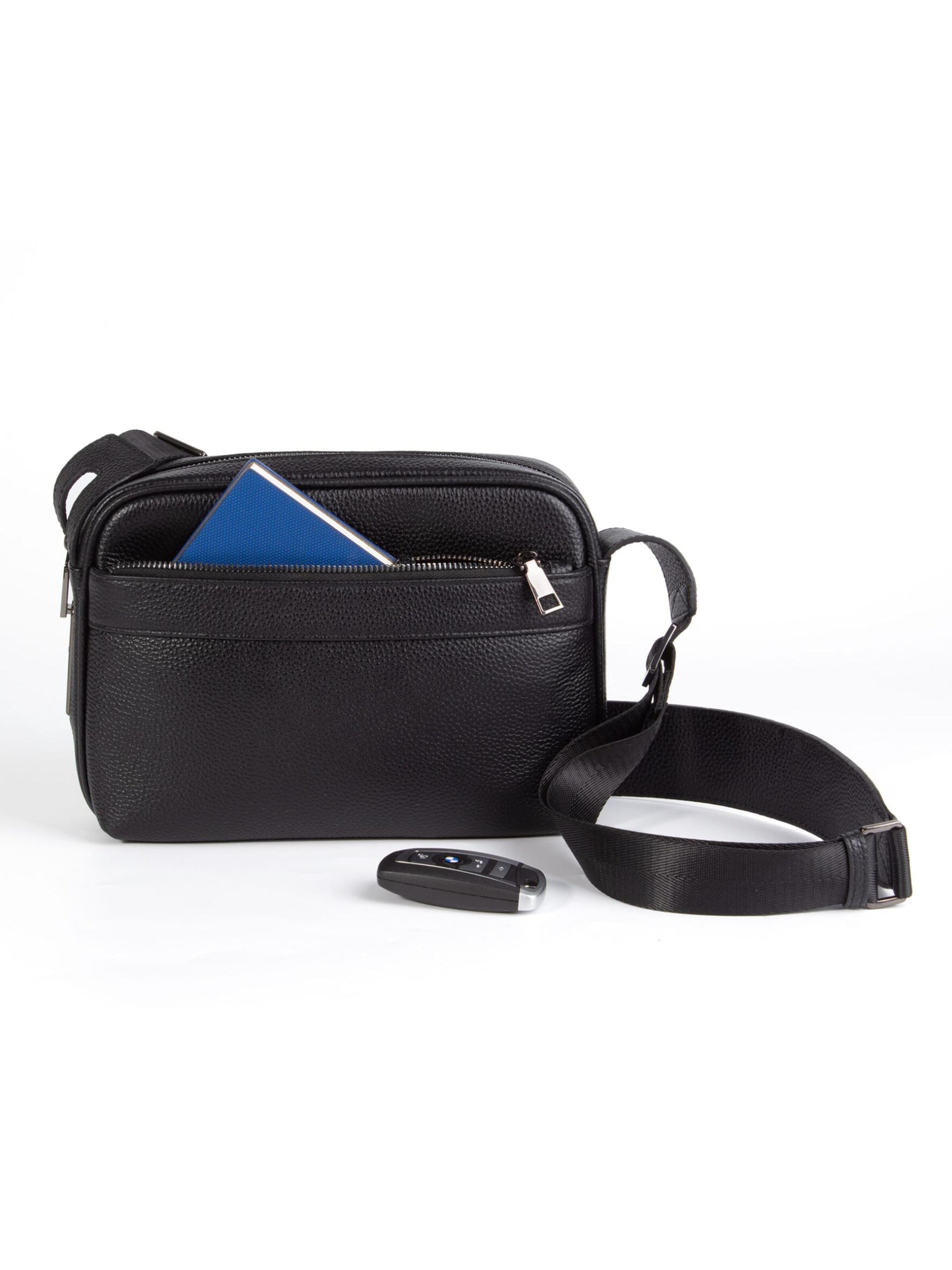 CYCAS D'OR Shoulder bag 'BELLARO FINGERPRINT RECOGNITION' in Black