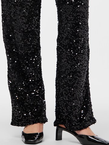PIECES Wide leg Trousers 'Kam' in Black