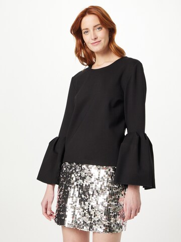 Line of Oslo Blouse in Zwart: voorkant