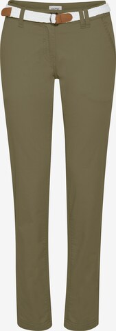 Oxmo Slim fit Chino Pants 'Chakira' in Green: front