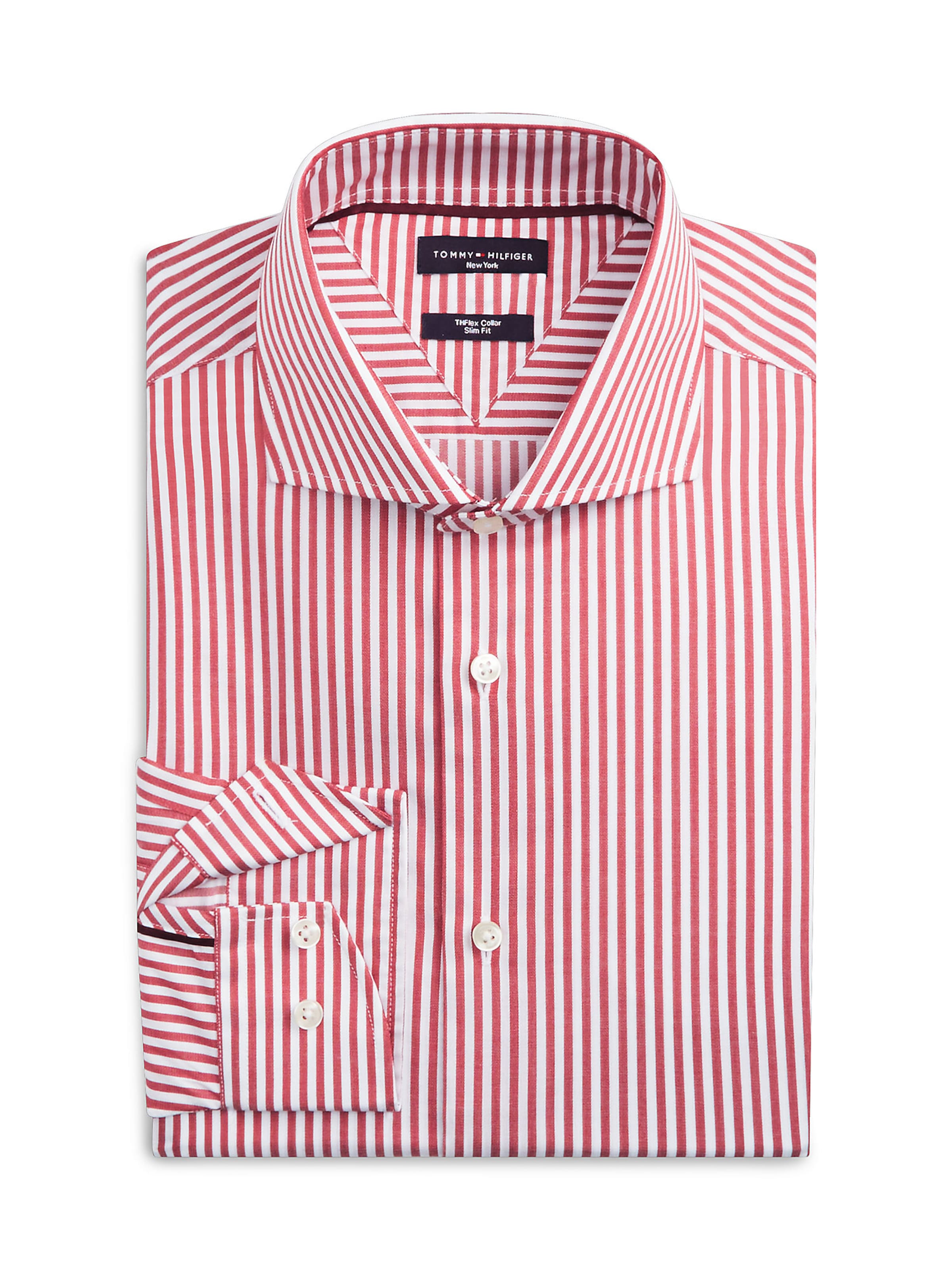 TOMMY HILFIGER Slim fit Zakelijk overhemd 'New York' in Rood