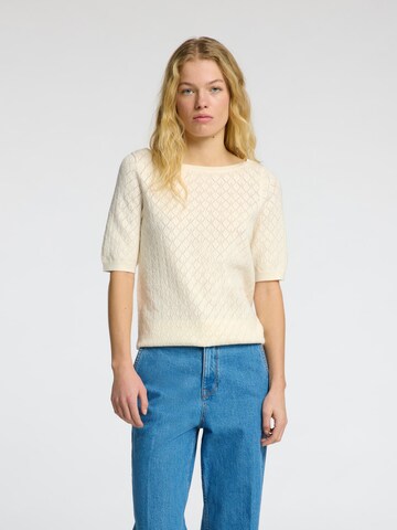 Pull-over 'HELEN' SELECTED FEMME en beige : devant