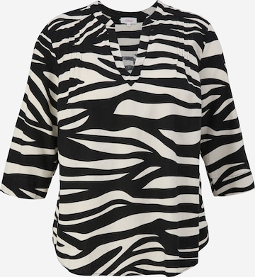 s.Oliver Blouse in Zwart: voorkant