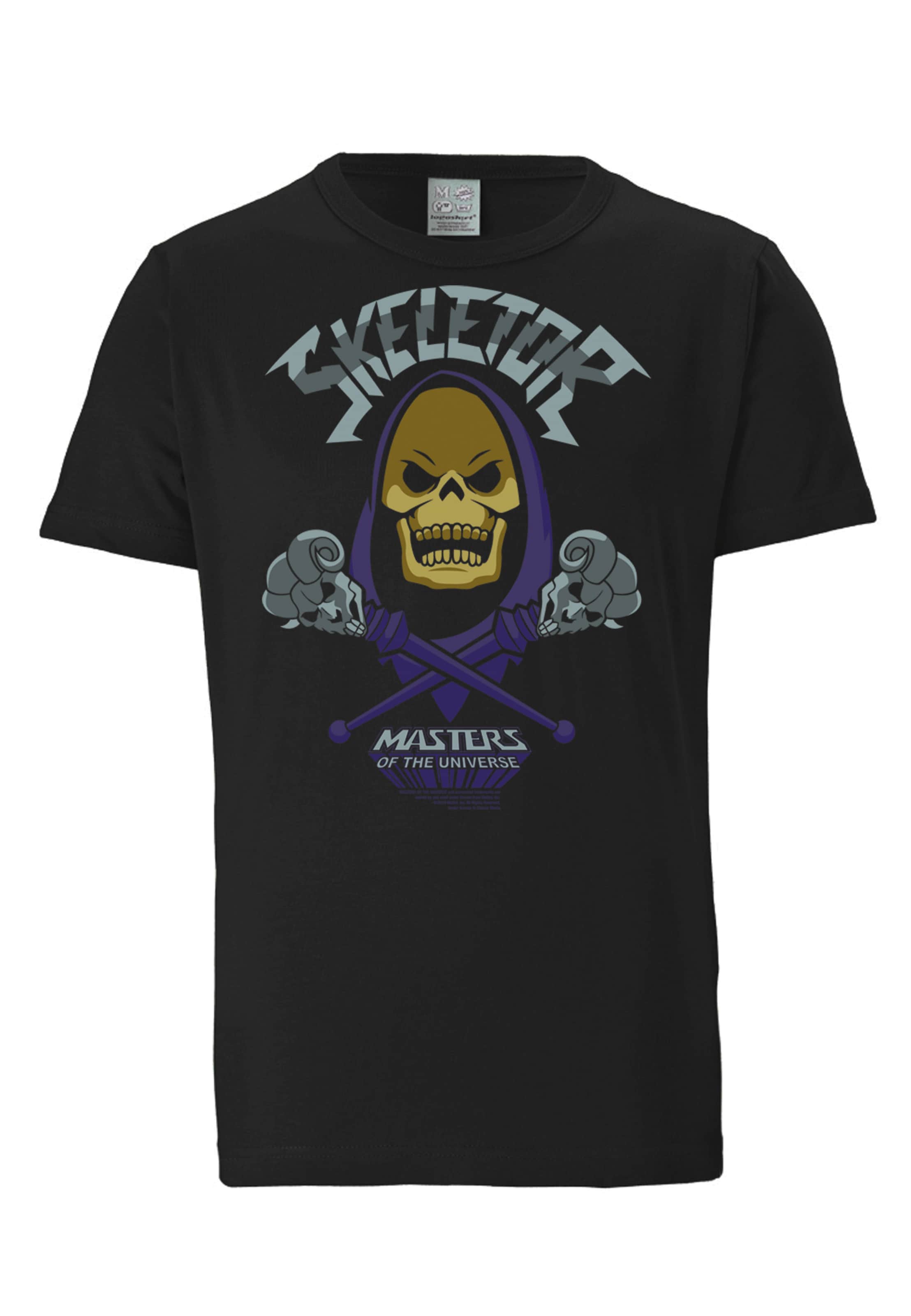 LOGOSHIRT T-Shirt 'Motu - Skeletor' in Schwarz: Vorderseite
