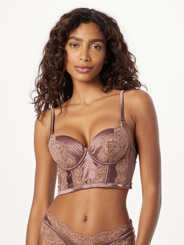Hunkemöller Bustier BH 'Erika' in Braun: Vorderseite