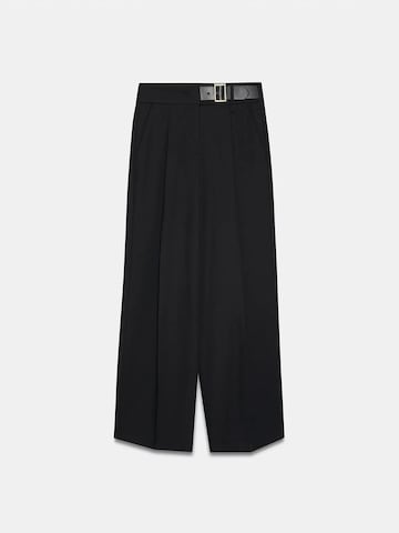 Dilvin Wide Leg Hose in Schwarz: Vorderseite