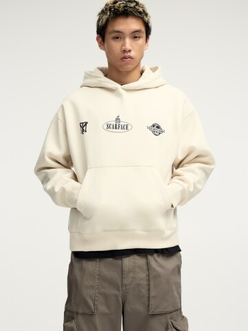 Pull&Bear Sweatshirt i vit