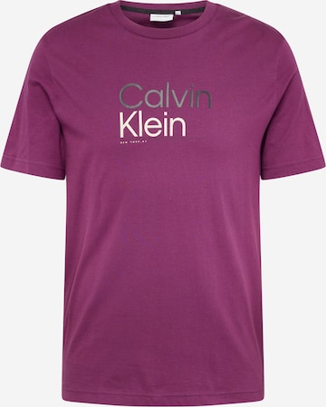 Calvin Klein T-Shirt in Lila: predná strana