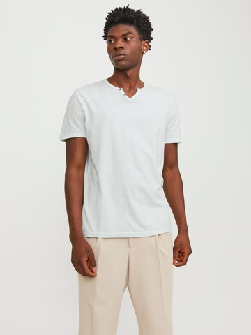 Coupe regular T-Shirt 'Split' JACK & JONES en bleu : devant