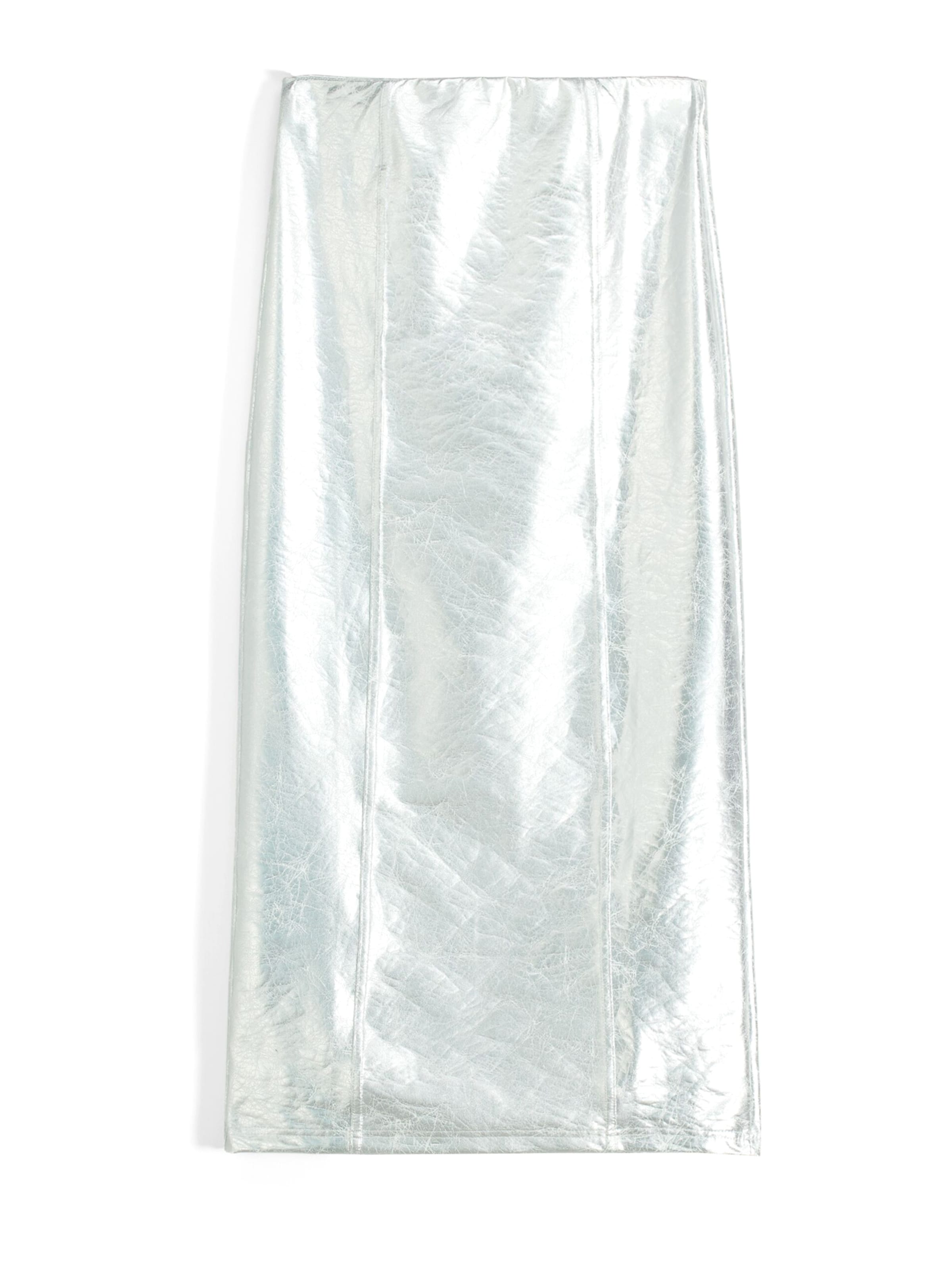 Gonna di Bershka in argento: frontale