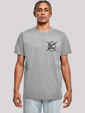 F4NT4STIC Shirt 'Disney Winnie Puuh Der Bär' in Grijs: voorkant