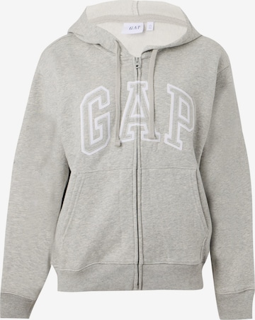 Gap Petite Sweat jacket 'HERITAGE' in Grey: front