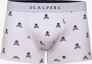 Scalpers Boxershorts in Wit: voorkant