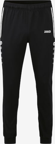 JAKO Regular Workout Pants in Black: front