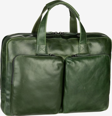 LEONHARD HEYDEN Document Bag 'Porto' in Green: front