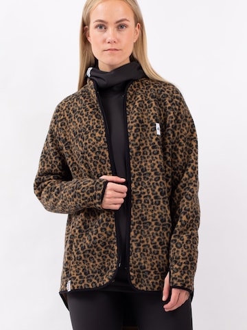 Veste en polaire fonctionnelle Eivy en marron : devant