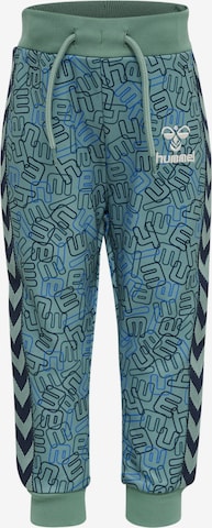 Hummel Regular Workout Pants in Blue: front