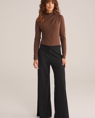 WE Fashion - Pierna ancha Pantalón en negro