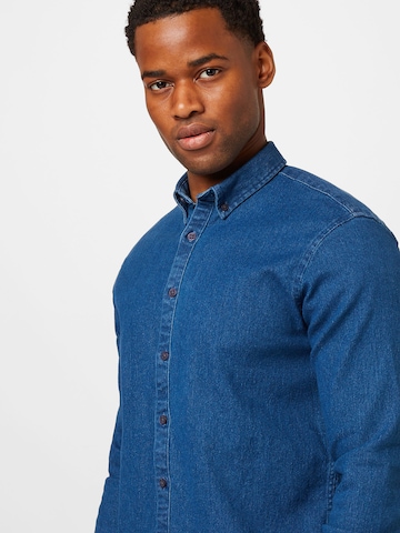 Coupe regular Chemise 'Johan' Kronstadt en bleu