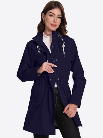 ATLASLAVA Outdoormantel 'ATLASLAVA Damen Regenjacke Lang'‌‌‌‌ in Blau: Vorderseite