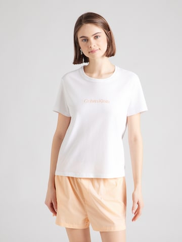 balts Calvin Klein Underwear Pidžama ar šortiem: no priekšpuses