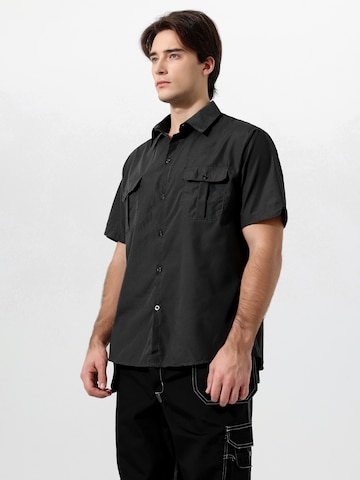 YOUTHUP Comfort Fit Hemd 'Berchtesgaden'‌‌‌‌ in Schwarz