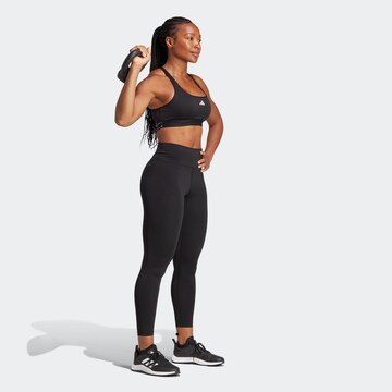 ADIDAS PERFORMANCE Bustier Športni nederček 'Powerreact Training Medium-support' | črna barva