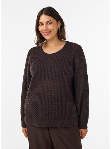 Pullover 'Flaya' di Zizzi in marrone