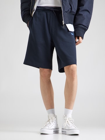 Loosefit Pantalon 'Nasensio' HUGO en bleu : devant