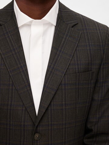 Coupe slim Veste de costume SELECTED en marron