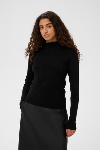 InWear Gebreid vest 'Yenah' in Zwart: voorkant