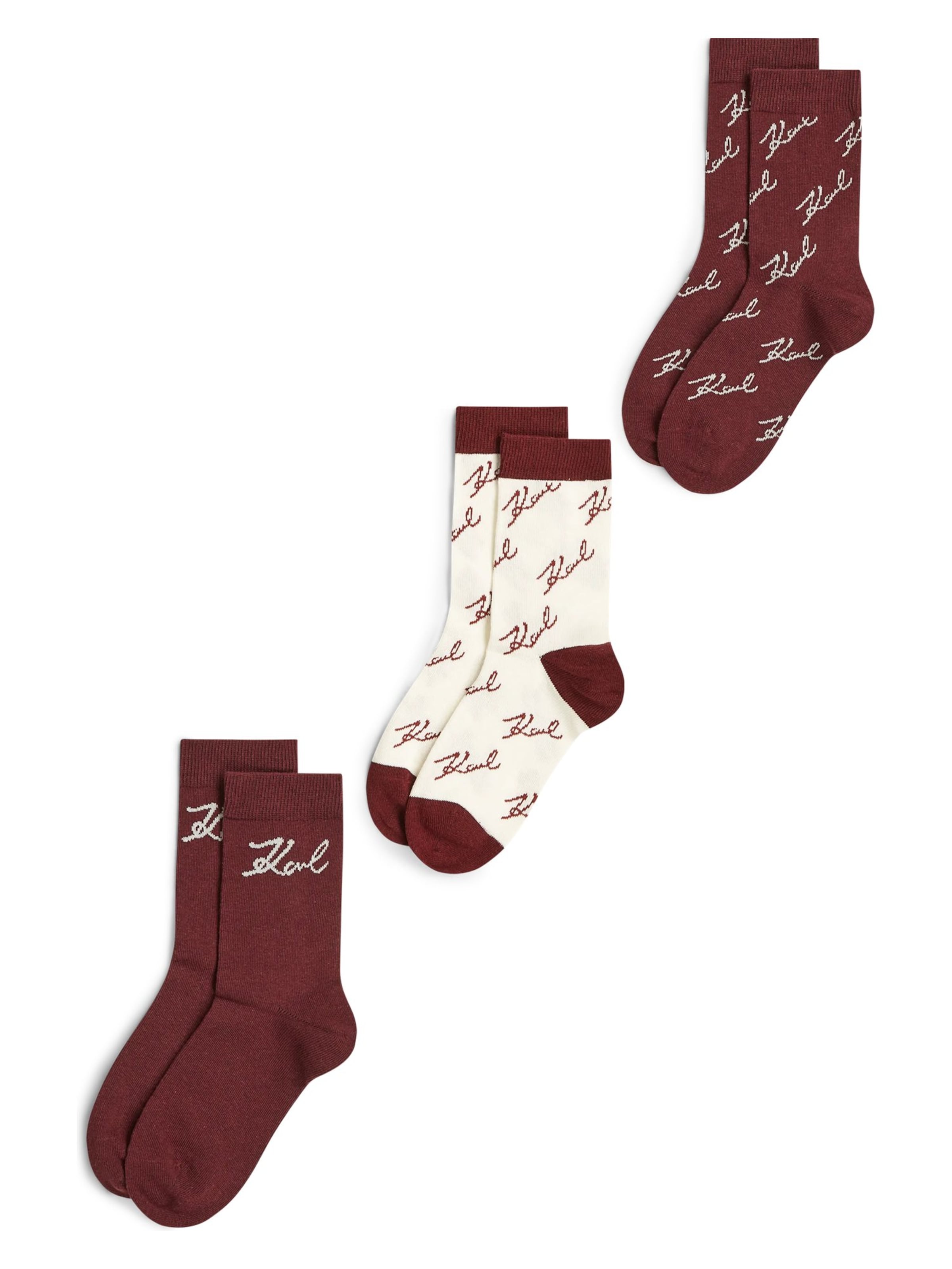 Chaussettes Karl Lagerfeld en rouge : devant