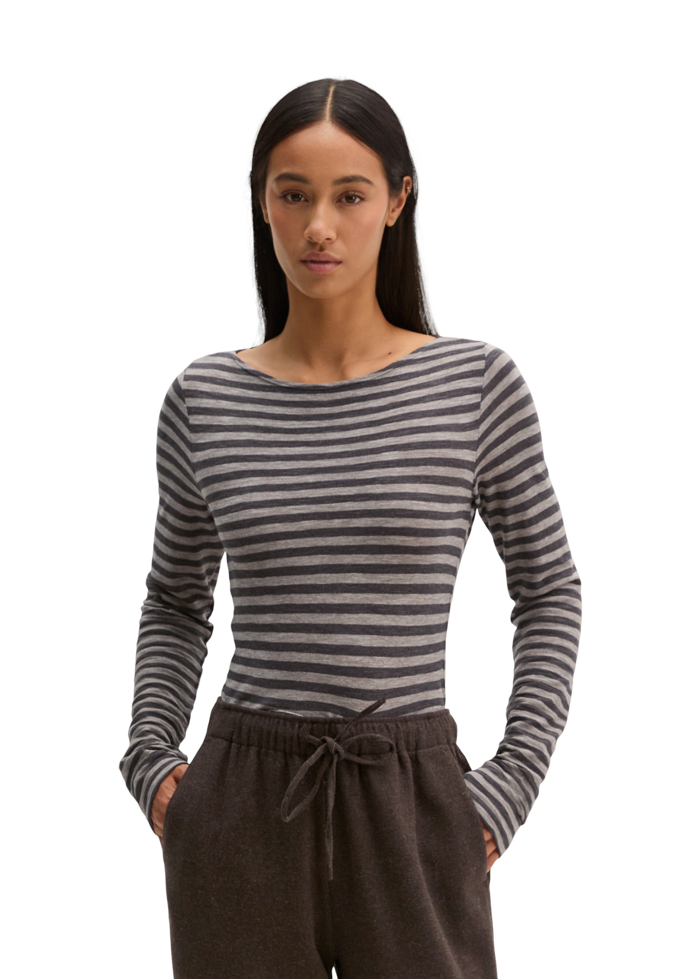 Marc O'Polo Shirt in Grey: front