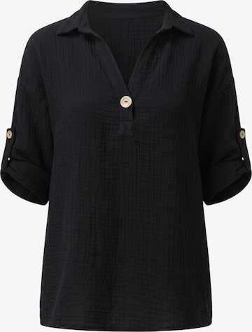 WENOR Blouse 'LINARA' in Zwart: voorkant