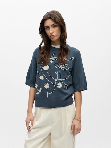 OBJECT Damen - Pullover & Strickjacken 'OBJLANEY RUBIN' in Blau: Vorderseite