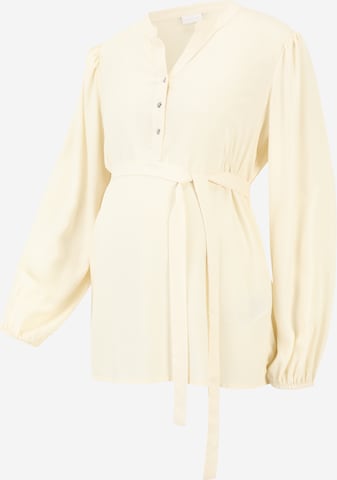 Camicia da donna 'MLMercy Lia' di MAMALICIOUS in beige: frontale