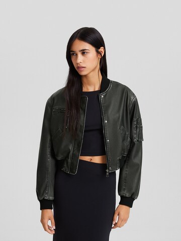 Veste mi-saison Bershka en noir : devant