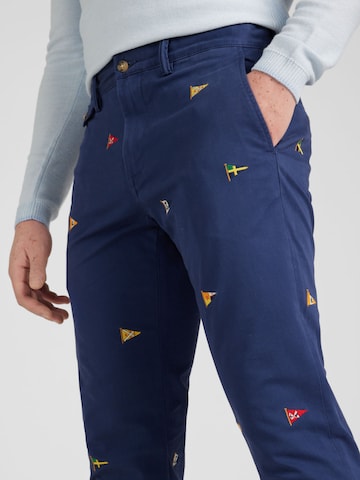 Polo Ralph Lauren regular Lærredsbukser 'BEDFORDP' i blå