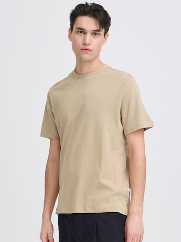 Casual Friday Rundhalsshirt ' CFNilo ' in Beige: Vorderseite