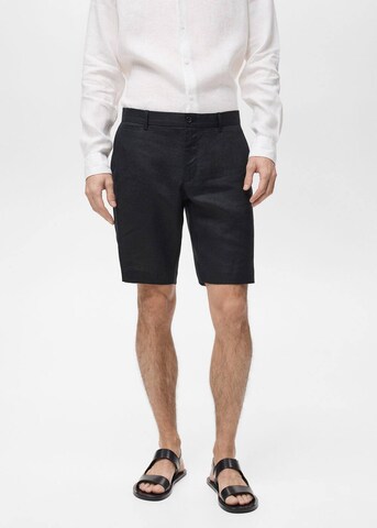 MANGO MAN Regular Pants 'Carp' in Black: front