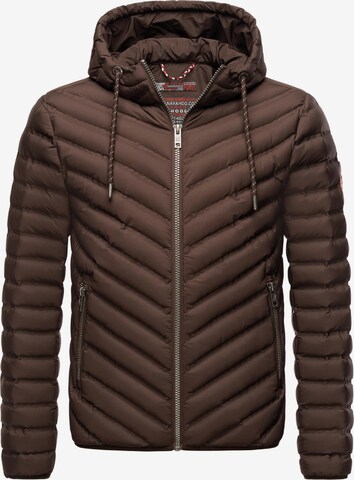 NAVAHOO Between-Season Jacket 'Fey-Tun' in Brown: front